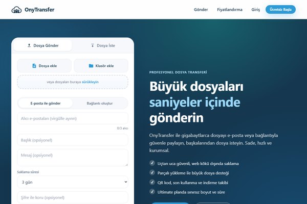 Büyük Dosyaları Güvenle Gönderin: OnyTransfer ile Hızlı ve KVKK Uyumlu Dosya Transferi